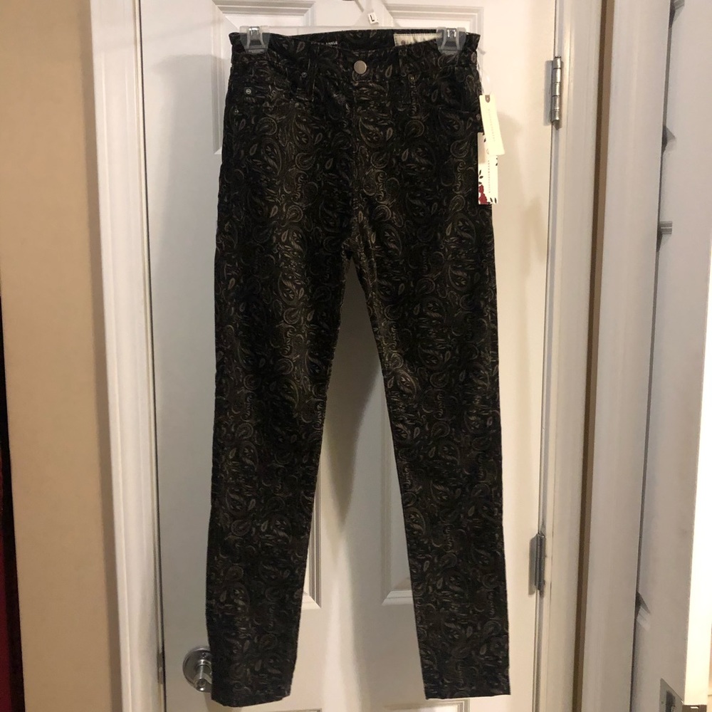 AG Anthro Hi Rise Stevie Ankle Velvet Jeans NWT 26